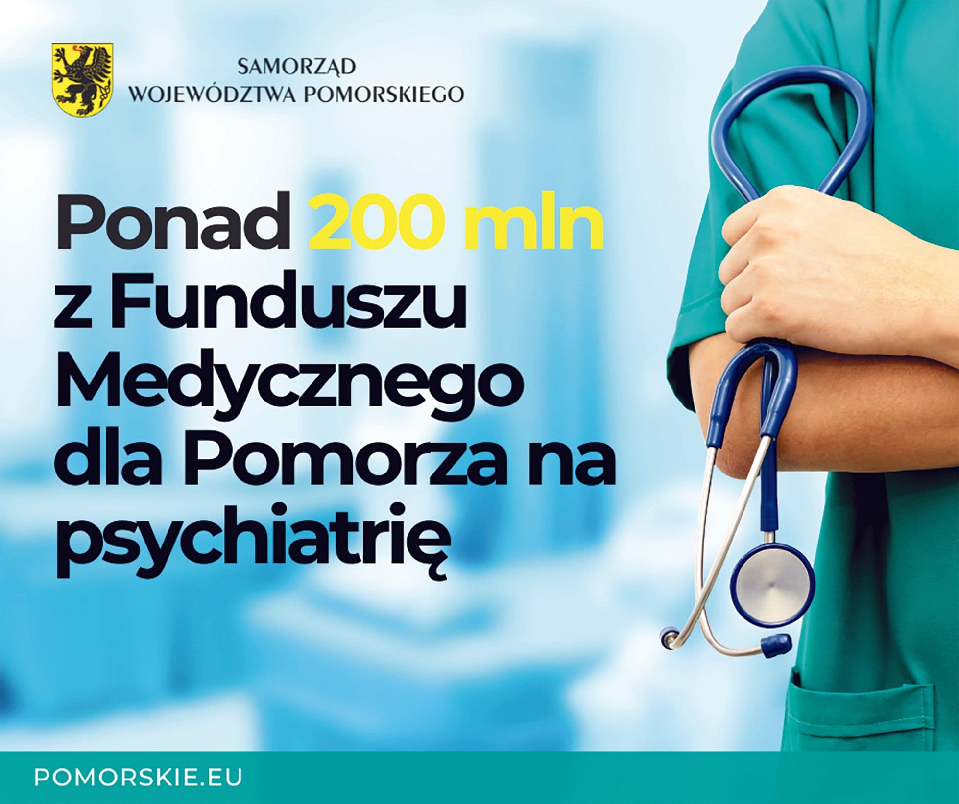 Prawie 700 mln zł dla szpitali na Pomorzu na onkologię, opiekę senioralną i psychiatrę